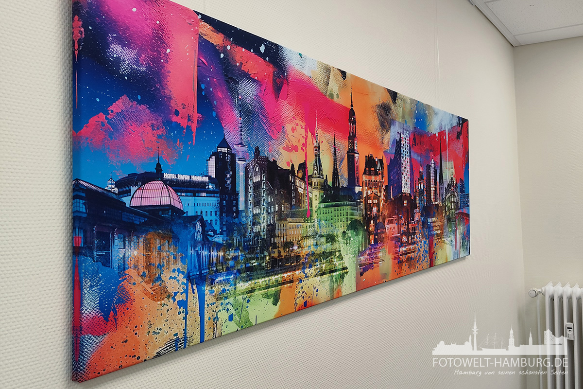 Hamburg Leinwandbilder für Ihr Büro, Ihre Praxis oder Kanzlei. Hochwertige farbintensive Druck mit scharfem Druckbild.