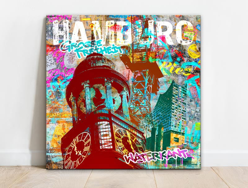 Hamburg Leinwandbilder – Hamburg Motive auf Leinwand, aufgespannt auf Keilrahmen, fertig zum Aufhängen.