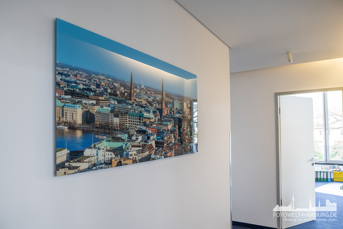 Hamburg Bilder für Firmen. Großformatige eindrucksvolle Acrylglasbilder für Ihre Firmenräume.