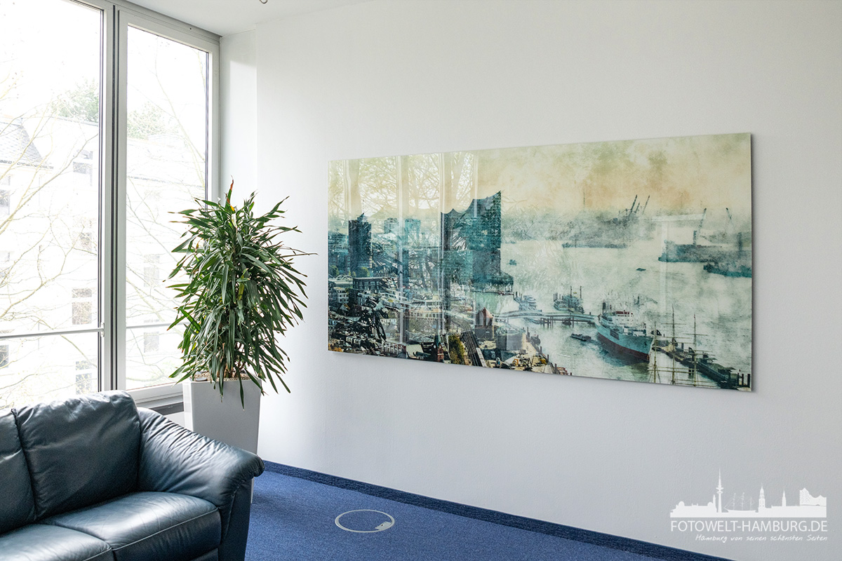 Hamburg Bilder für Firmen. Großformatige eindrucksvolle Acrylglasbilder für Ihre Konferenzräume.