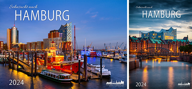 Hamburg Wandkalender 2024 im Din A3 Querformat oder Hochformat, jetzt bestellen.