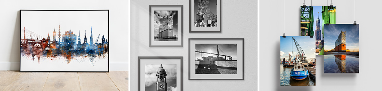 Hamburg Poster - hochwertige Fotoabzüge zu attraktiven Preisen von Hamburgs großer Onlinegalerie Fotowelt-Hamburg.de
