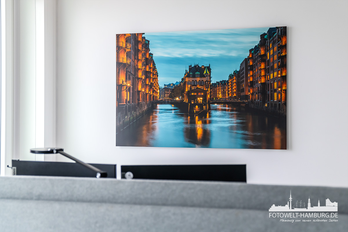 Hamburg Bilder auf Alu-Dibond für Ihre Büroräume