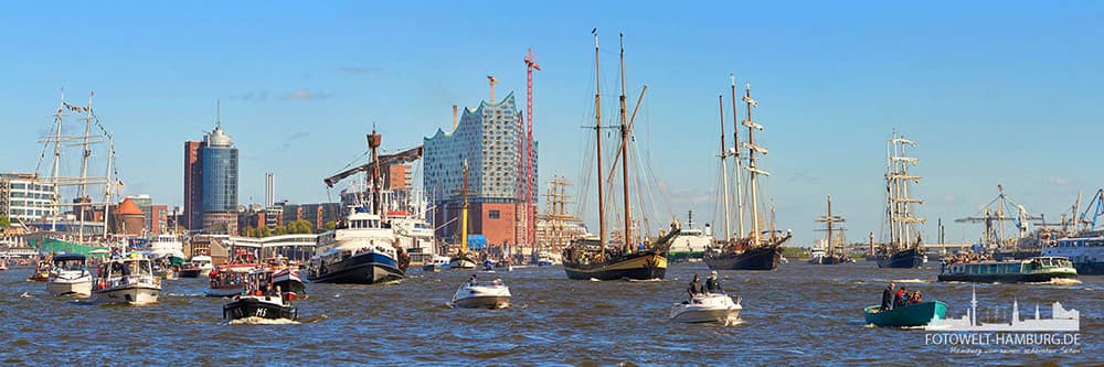 Hamburg Bilder auf Leinwand - Hamburg Hafengeburtstag 2015 - Auslaufparade