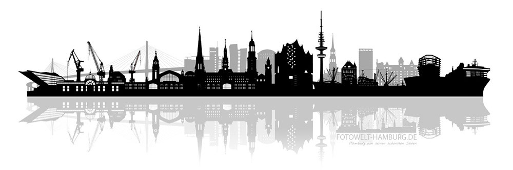 Hamburg Skyline Bilder und Panorama Fotos auf Leinwand.