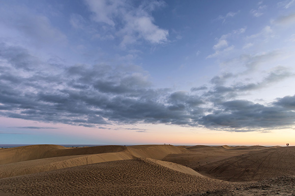 Abend an den Dünen von Maspalomas Gran Canaria Wandbild - Bild auf Leinwand, Acrylglas oder Alu-Dibond