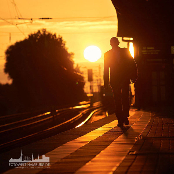 Hamburg Bild auf Leinwand - Abendstimmung