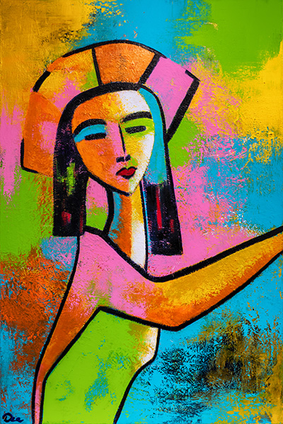 Aphrodite - modernes Wandbild im Stil eines Gemäldes als Kunstdruck auf Leinwand, Acrylglas oder als Poster