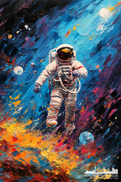 Schwerelos - digitales Gemälde als Kunstdruck auf Leinwand, Acrylglas oder als Poster