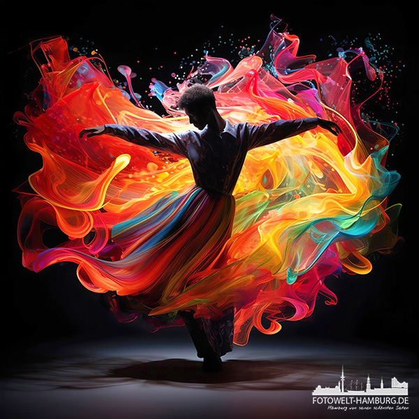 Im Rausch der Farben - modernes Wandbild als Kunstdruck auf Leinwand, Acrylglas oder als Poster