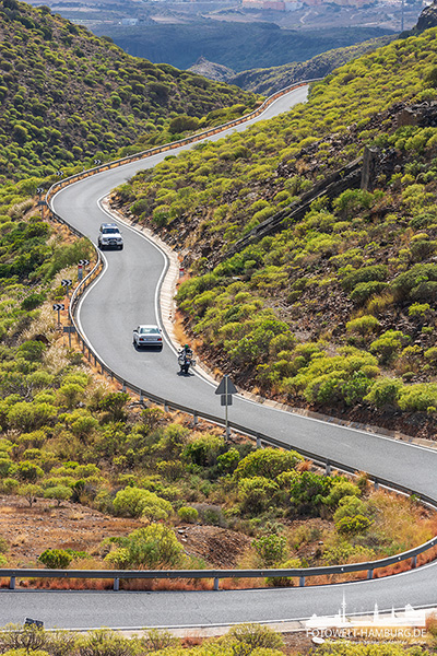 Serpentinen auf Gran Canaria Gran Canaria Wandbild - Bild auf Leinwand, Acrylglas oder Alu-Dibond