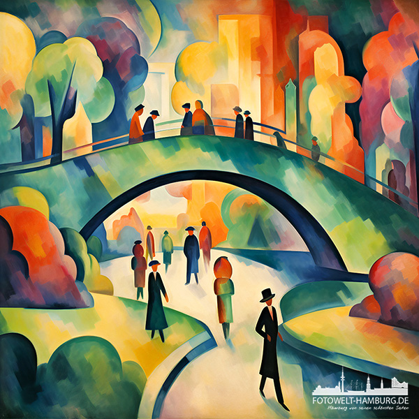 Central Park - digitales Gemälde als Kunstdruck auf Leinwand, Acrylglas oder als Poster