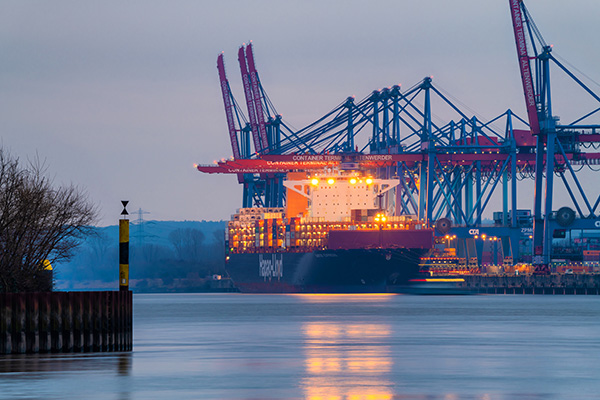 Containerterminal Altenwerder - Hamburg Wandbild auf Leinwand, Acrylglas, Akustikbild oder als Poster