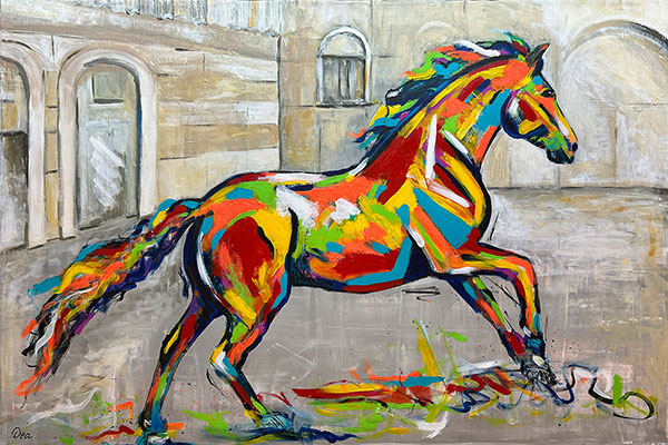 Color Splash - Hamburg Gemälde als Kunstdruck auf Leinwand, Acrylglas, Akustikbild oder als Poster