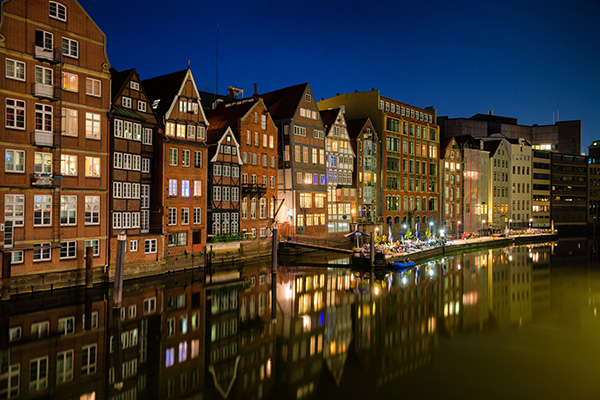 Nikolaifleet bei Nacht