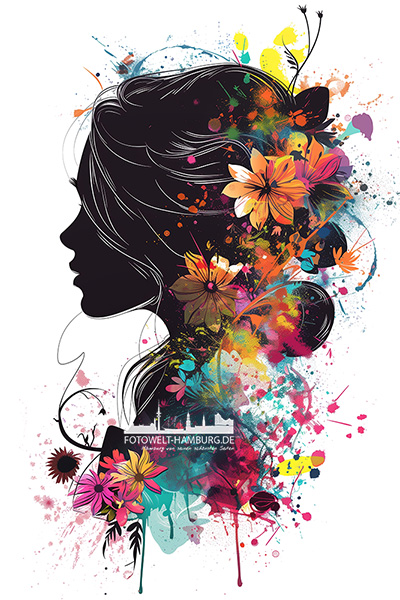 Florale Schönheit - modernes Wandbild als Kunstdruck auf Leinwand, Acrylglas oder als Poster