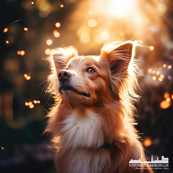 Border Collie - digitales Gemälde als Kunstdruck auf Leinwand, Acrylglas oder als Poster