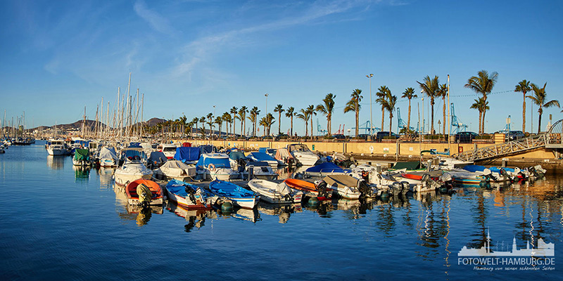 Jachthafen von Las Palmas Gran Canaria Wandbild - Bild auf Leinwand, Acrylglas oder Alu-Dibond