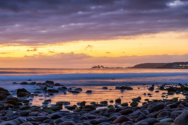 Abendrot in Maspalomas Gran Canaria Wandbild - Bild auf Leinwand, Acrylglas oder Alu-Dibond