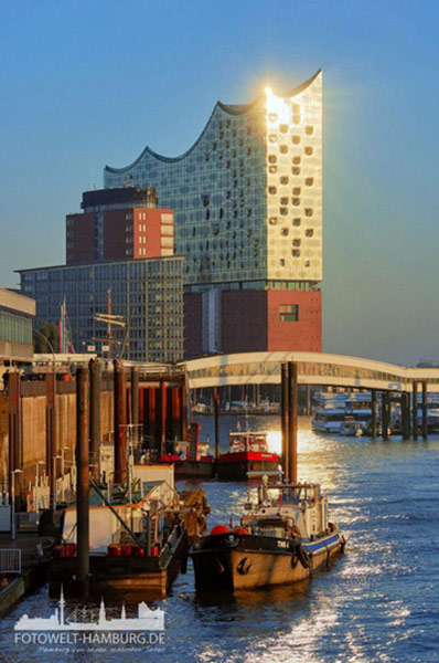 Hamburg Bild auf Leinwand - Elbphilharmonie im Sonnenlicht