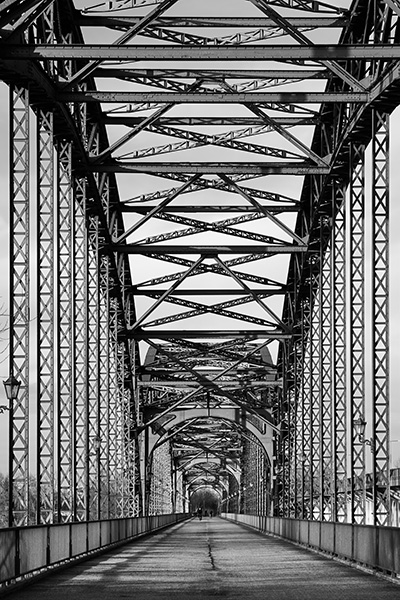 Hamburg Alte Harburger Elbbrücke - Bild auf Leinwand, Acrylglas, Alu-Dibond 