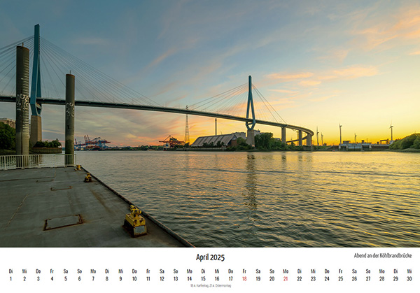 Hamburg Kalender 2025 online kaufen. 13 Hamburgmotive im Din A3 Format. Kostenlose Lieferung innerhalb Deutschlands.