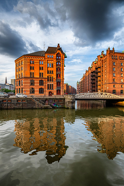 Kleines Fleet - Hamburg Speicherstadt Wandbild auf Leinwand, Acrylglas oder als Poster