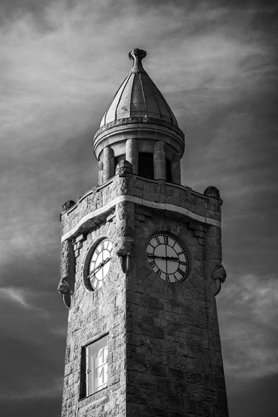 Hamburg Pegelturm an den Landungsbrücken - Bild auf Leinwand oder Acrylglas