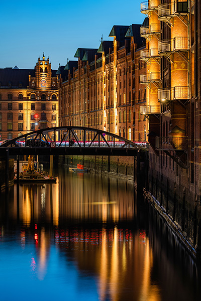 Blaue Stunde am Wandrahmsfleet