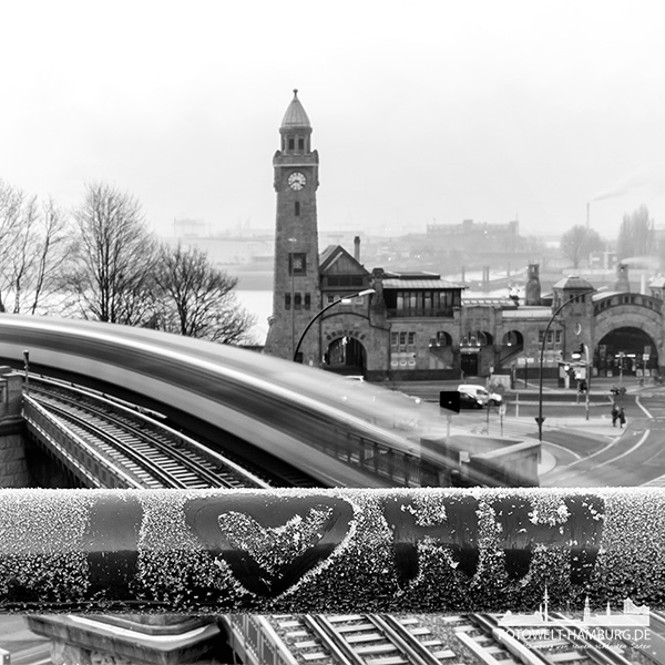 I LOVE HH - Hamburg Collage im Vintage-Stil auf Leinwand, Acrylglas oder als Poster