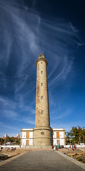 Leuchtturm von Maspalomas Gran Canaria Wandbild - Bild auf Leinwand, Acrylglas oder Alu-Dibond