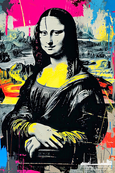 Mona Lisa Pop Art - modernes Wandbild als Kunstdruck auf Leinwand, Acrylglas oder als Poster
