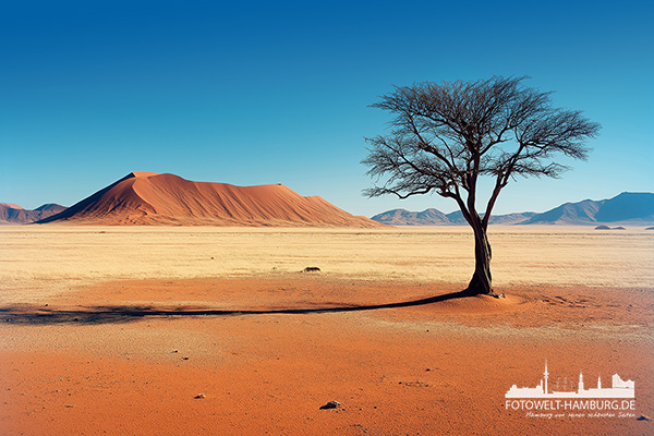 Namibische Wüste - Wandbild im Stil einer Fotografie als Kunstdruck auf Leinwand, Acrylglas oder als Poster