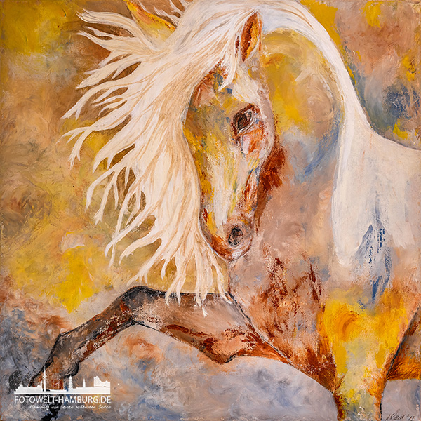 Andalusia - modernes Wandbild im Stil eines Gemäldes als Kunstdruck auf Leinwand, Acrylglas oder als Poster