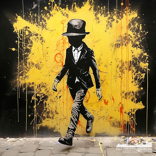 Zeitreisender - modernes Wandbild als Kunstdruck auf Leinwand, Acrylglas oder als Poster