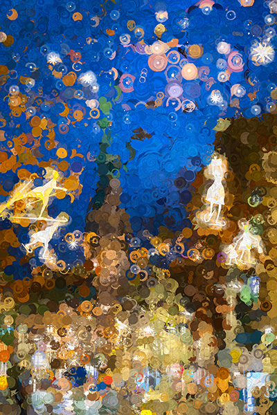 Christmas Lights - Digitales Hamburg Gemälde, Acrylglas oder als Poster